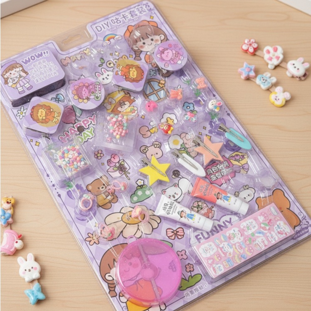 Cute DIY Craft Kit with Stickers and Beads